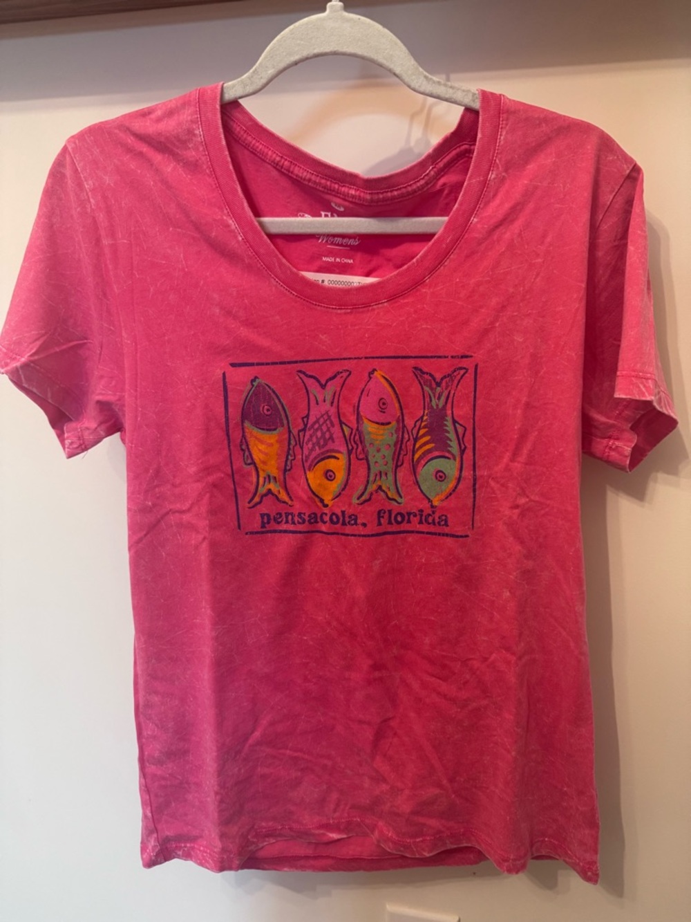 Womens Pensacola Florida Fish Graphic Tee - Pink